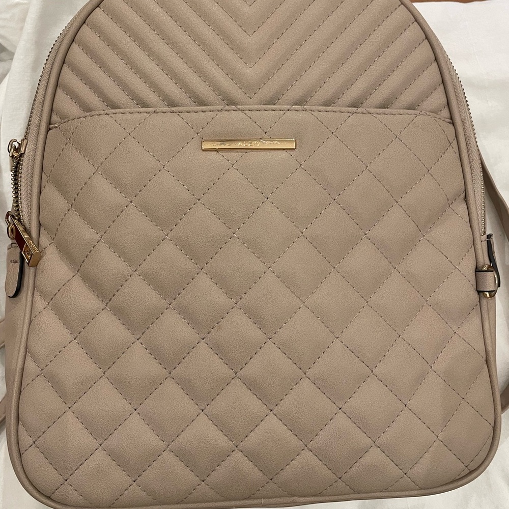 ALDO medium size quilted cream/Beige Backpack